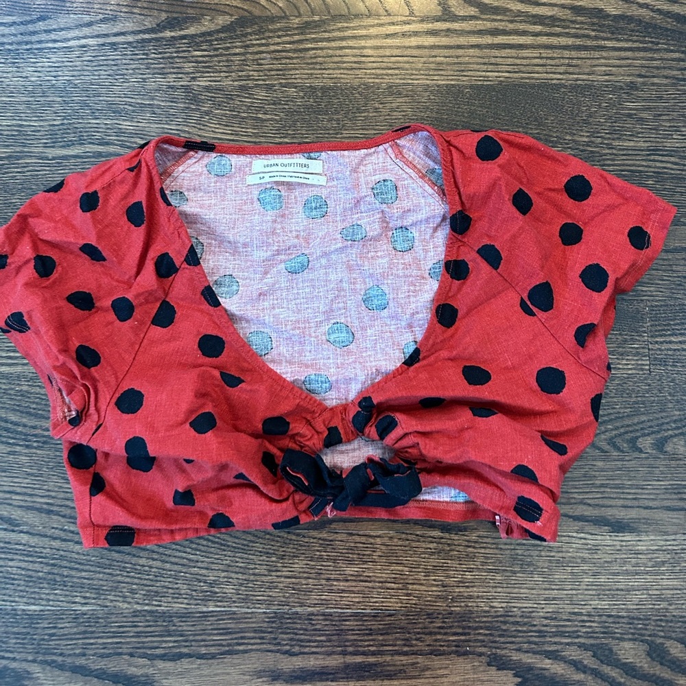 UO polka dot crop top
